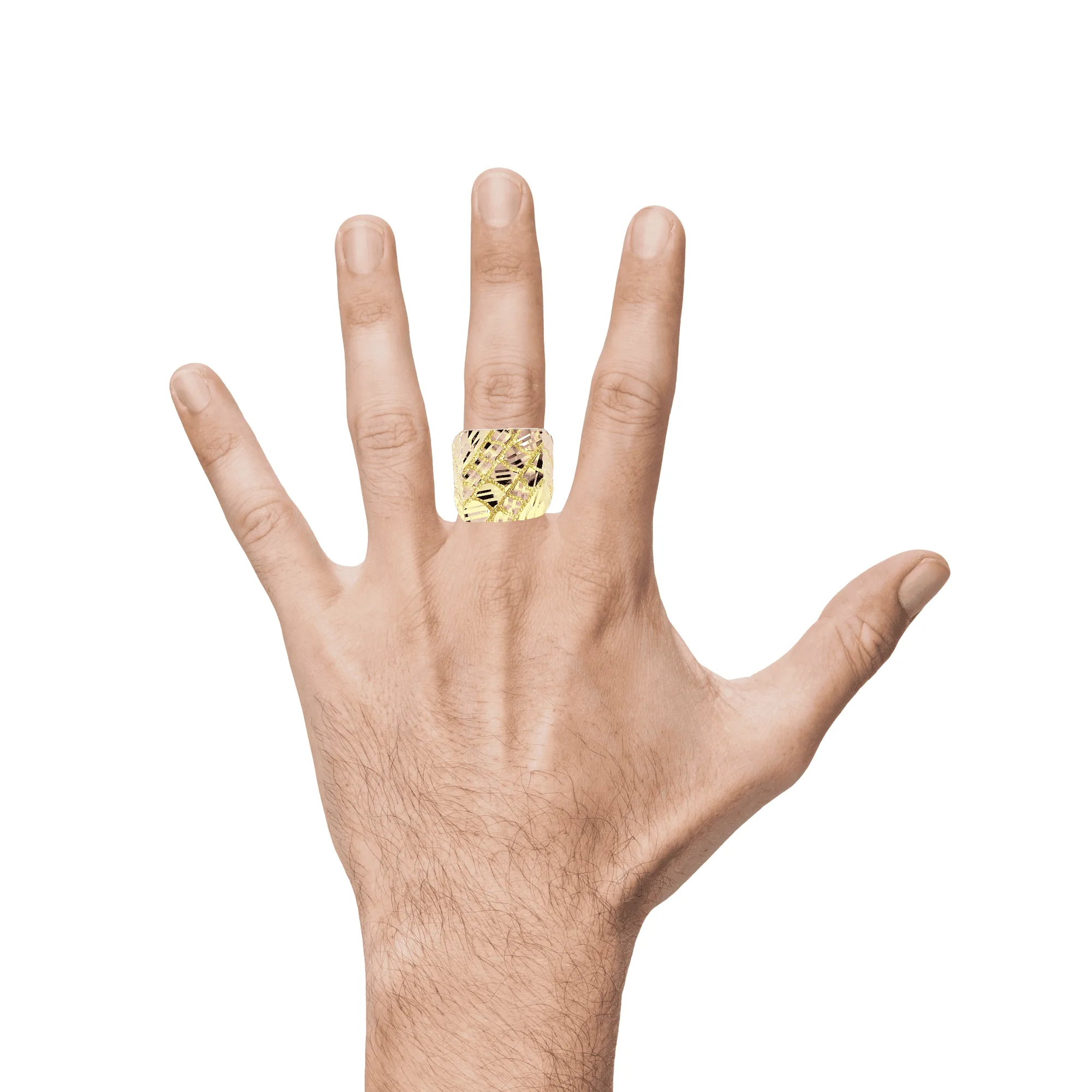 10K Gold Big nugget Ring 8 Grams