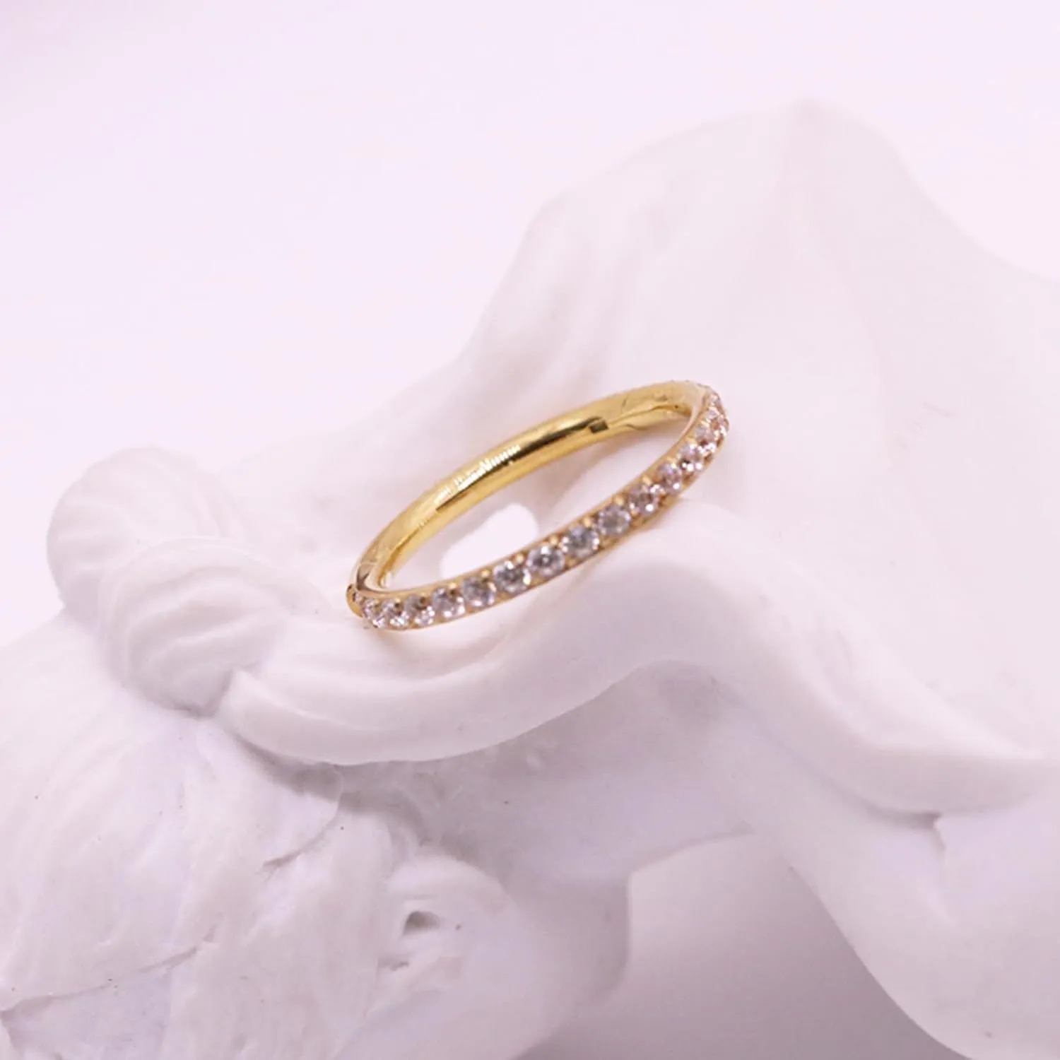 14K Gold Filled Septum Rings Hoop 16G 8mm/10mm 316L Segment Nose Rings for Men, Cartilage Clicker Hoop Earrings for Rook, Daith, Tragus, Hypoallergenic.