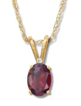14KT GOLD 0.60 CTW RUBY & DIAMOND NECKLACE