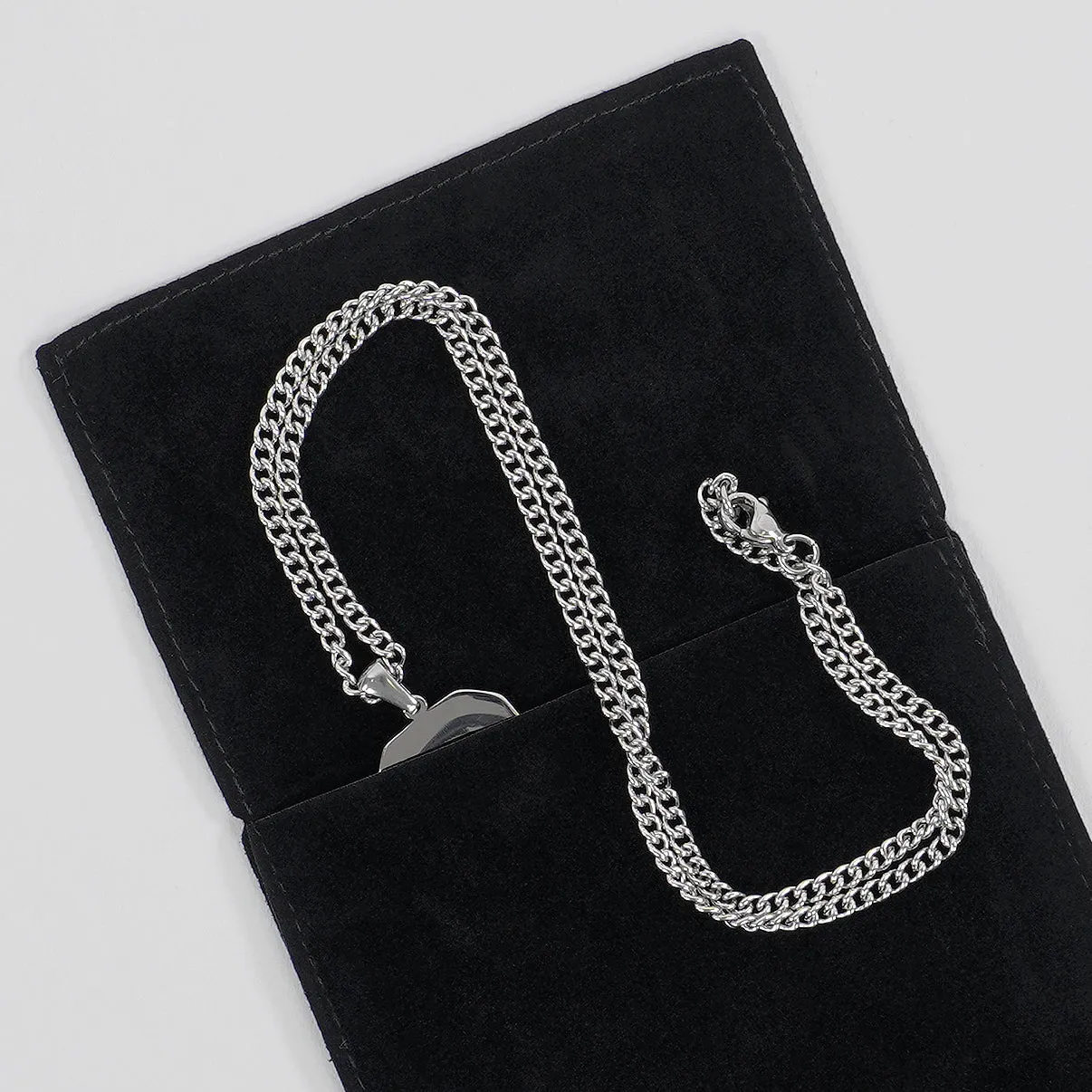 19 Number Pendant with Chain Kids Necklace - Stainless Steel