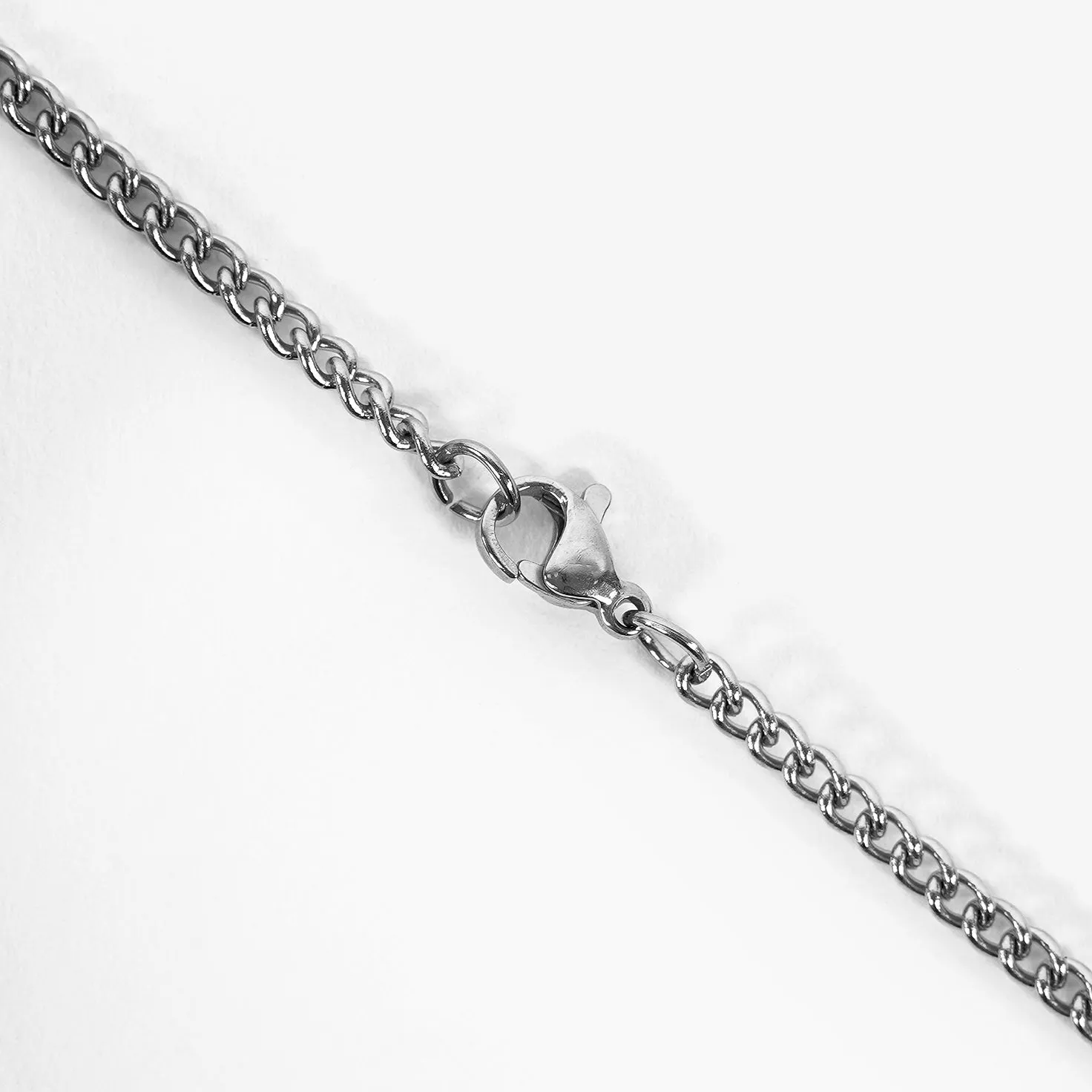 19 Number Pendant with Chain Kids Necklace - Stainless Steel