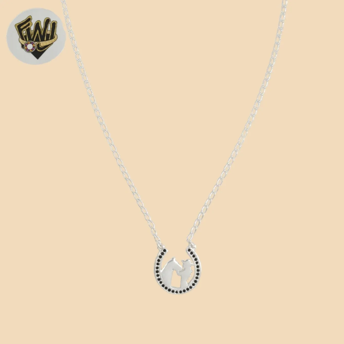 (2-66123) 925 Sterling Silver - 1.5mm Horseshoe Necklace - 16