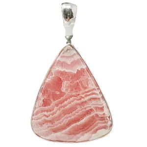 925 Sterling Silver Triangular Rhodochrosite Pendant