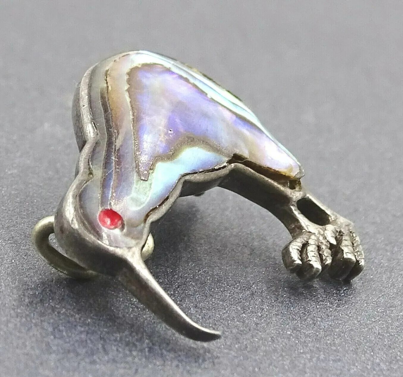 Abalone/Paua/Mother of Pearl Sterling Silver Kiwi Brooch