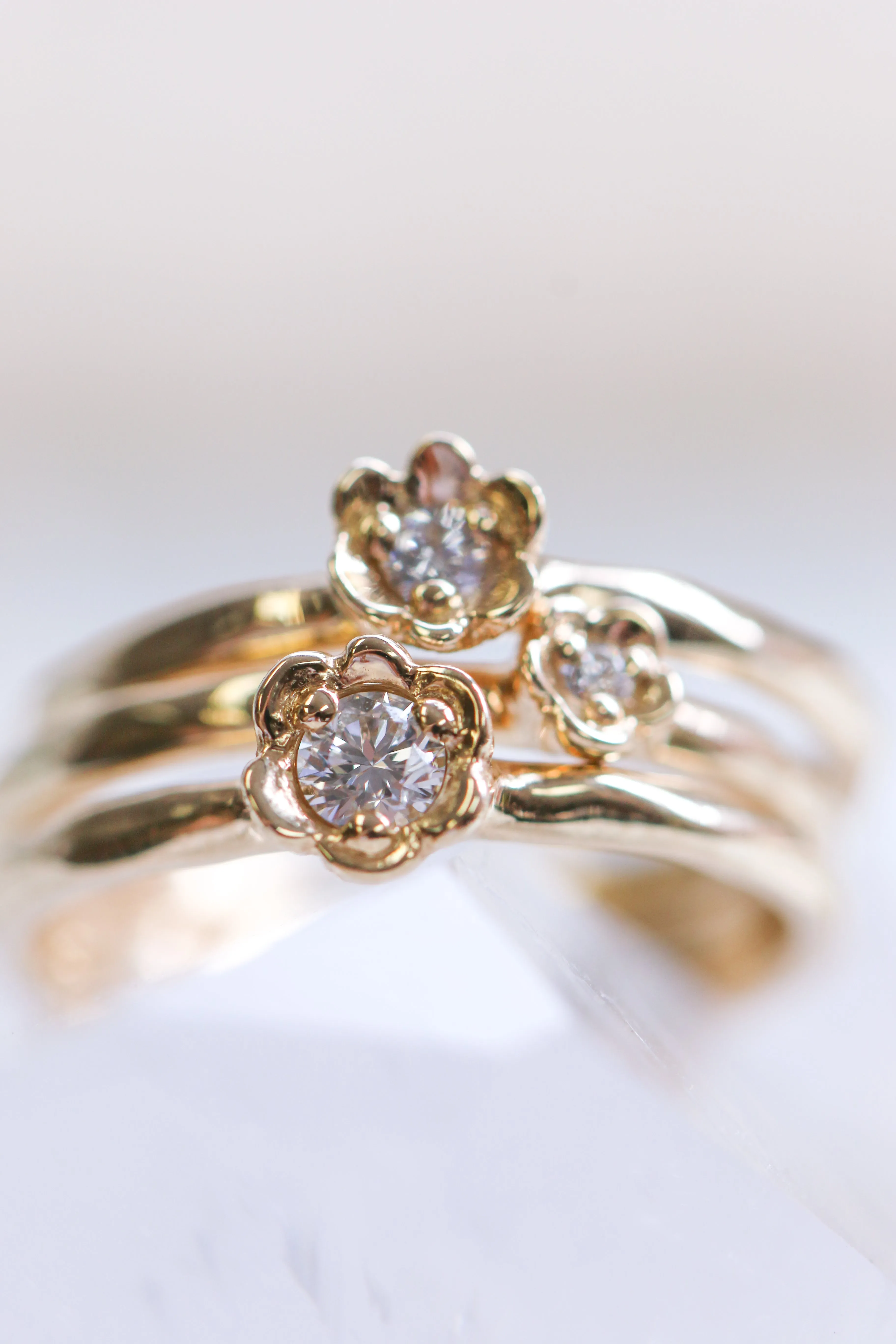 Barnacles ~ 3.5mm Gold Diamond Ring
