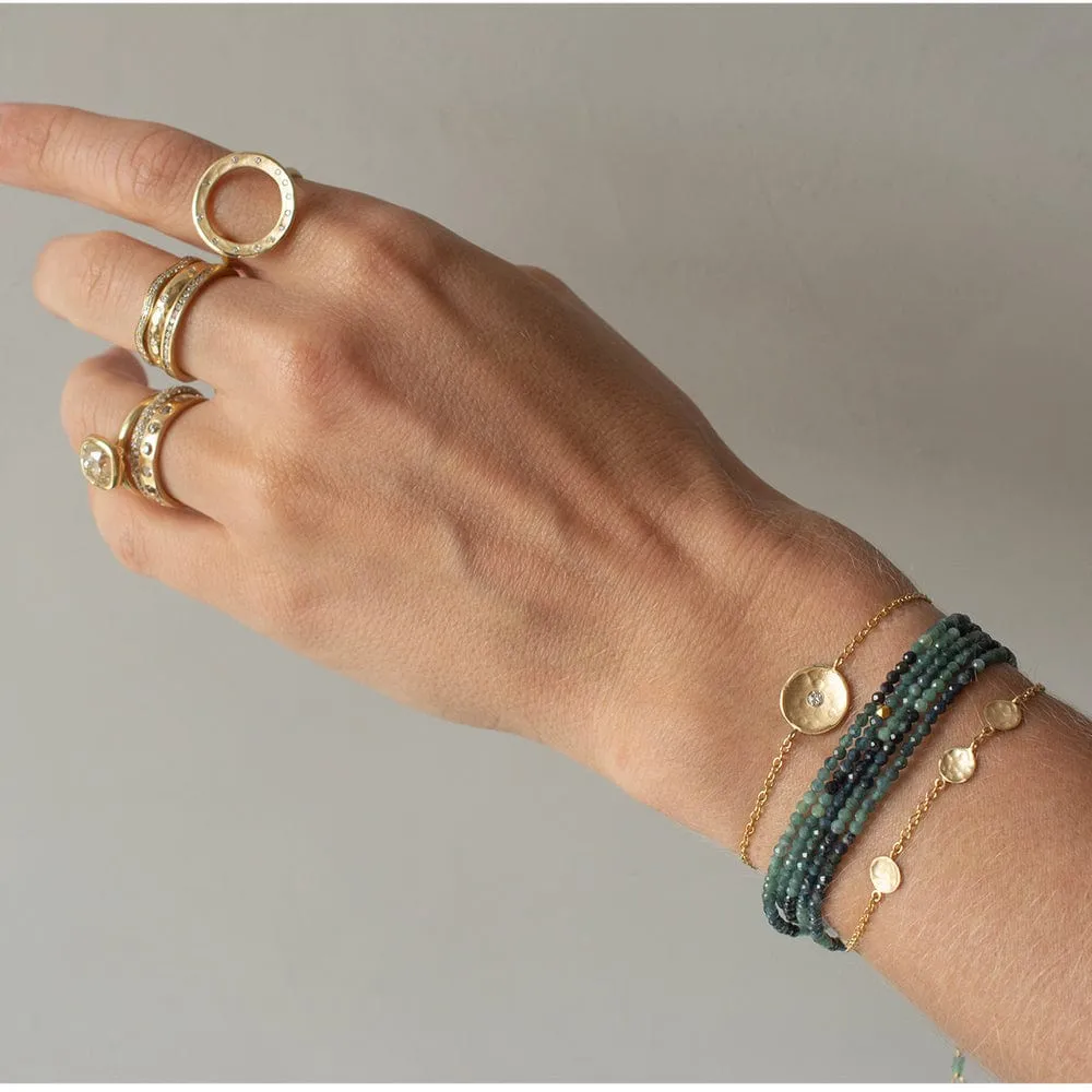 Blue Tourmaline Wrap Bracelet & Necklace