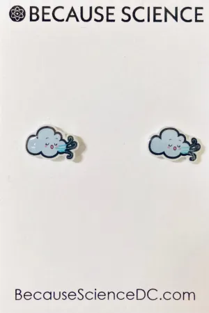 Cloudy - Acrylic Post Earrings