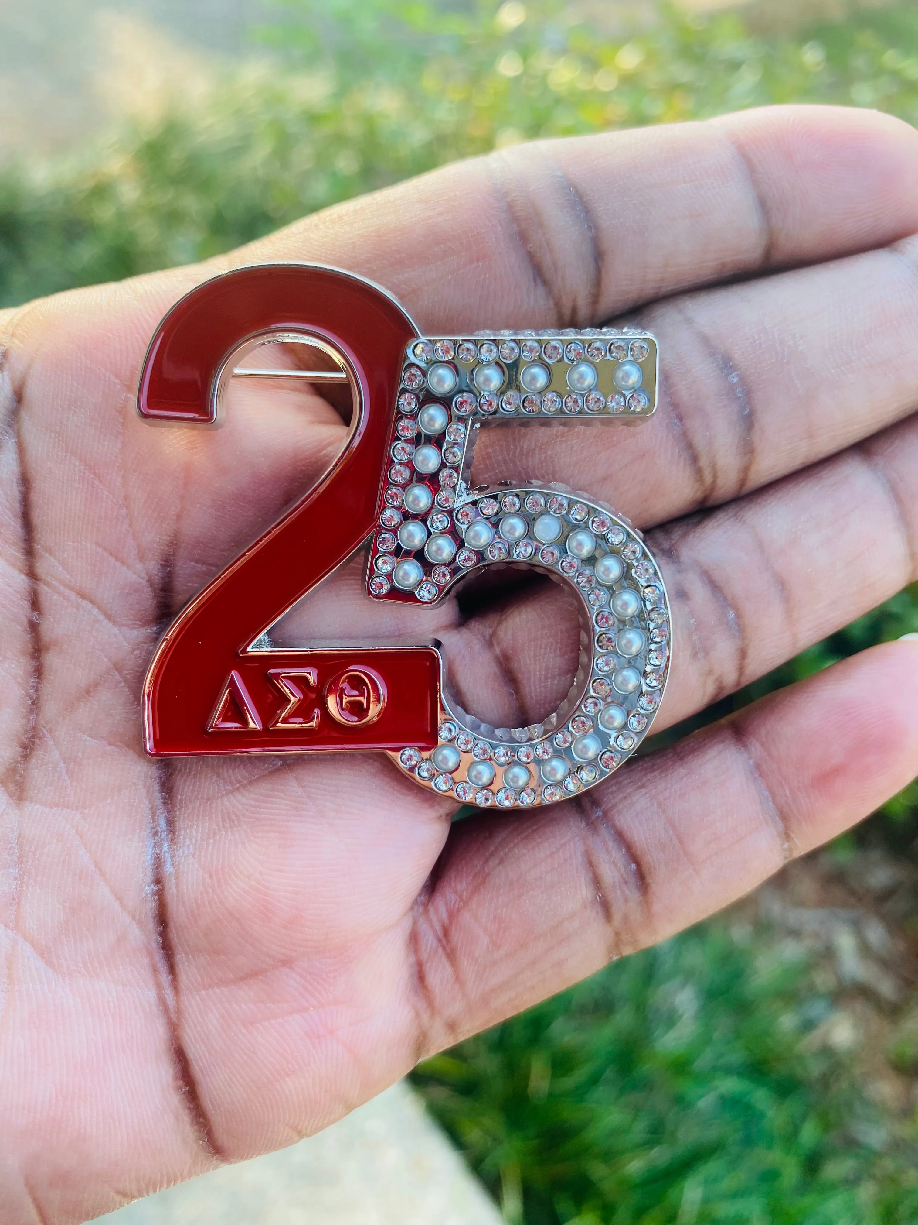 Delta Sigma Theta 25th ΔΣΘ Silver Anniversary Pin