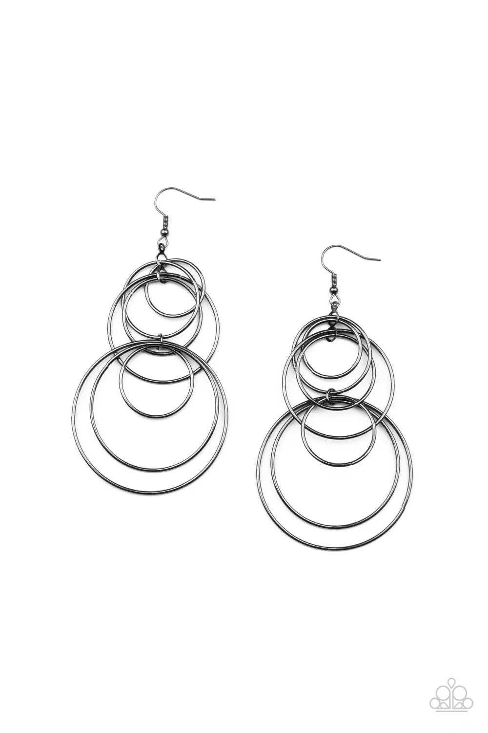 Earrings I Feel Dizzy - Black E2200