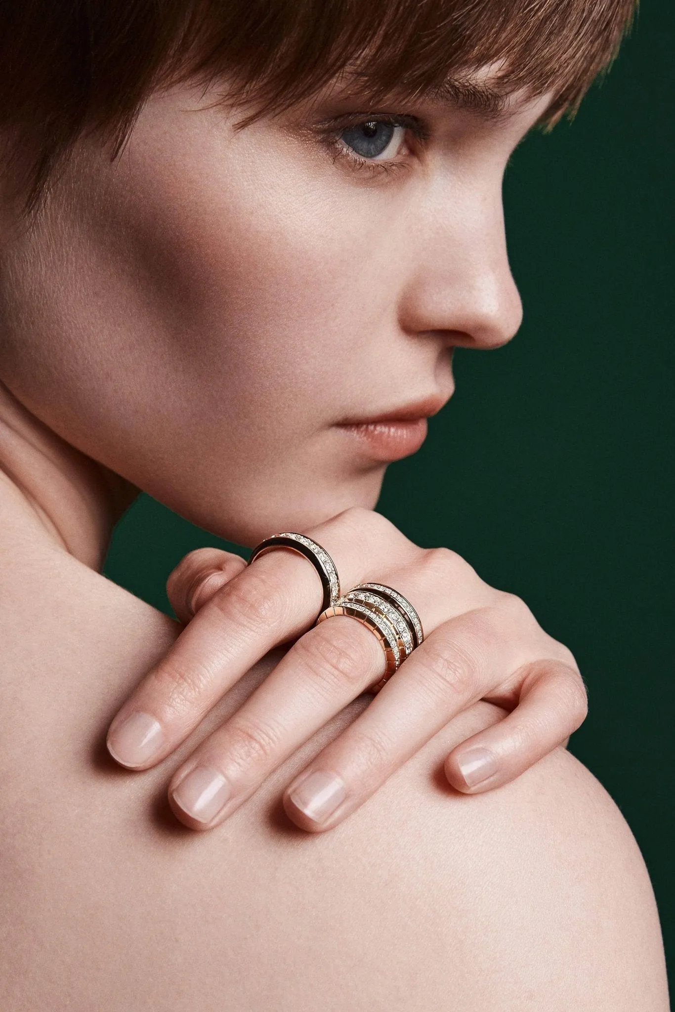 Eternity black enamel 4mm ring