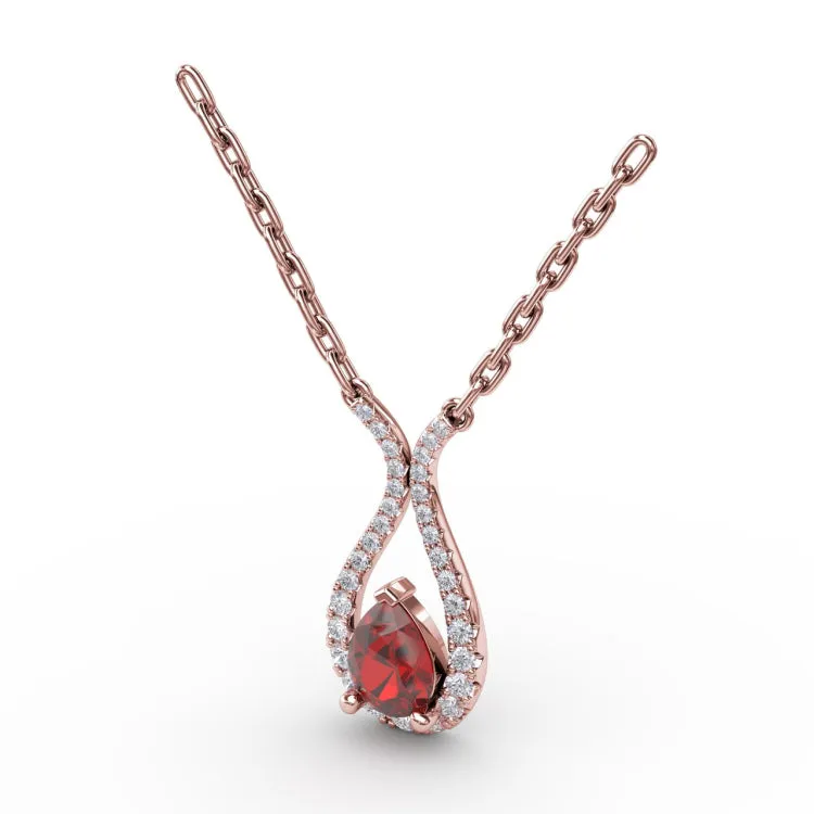 Feel The Love Ruby and Diamond Pendant