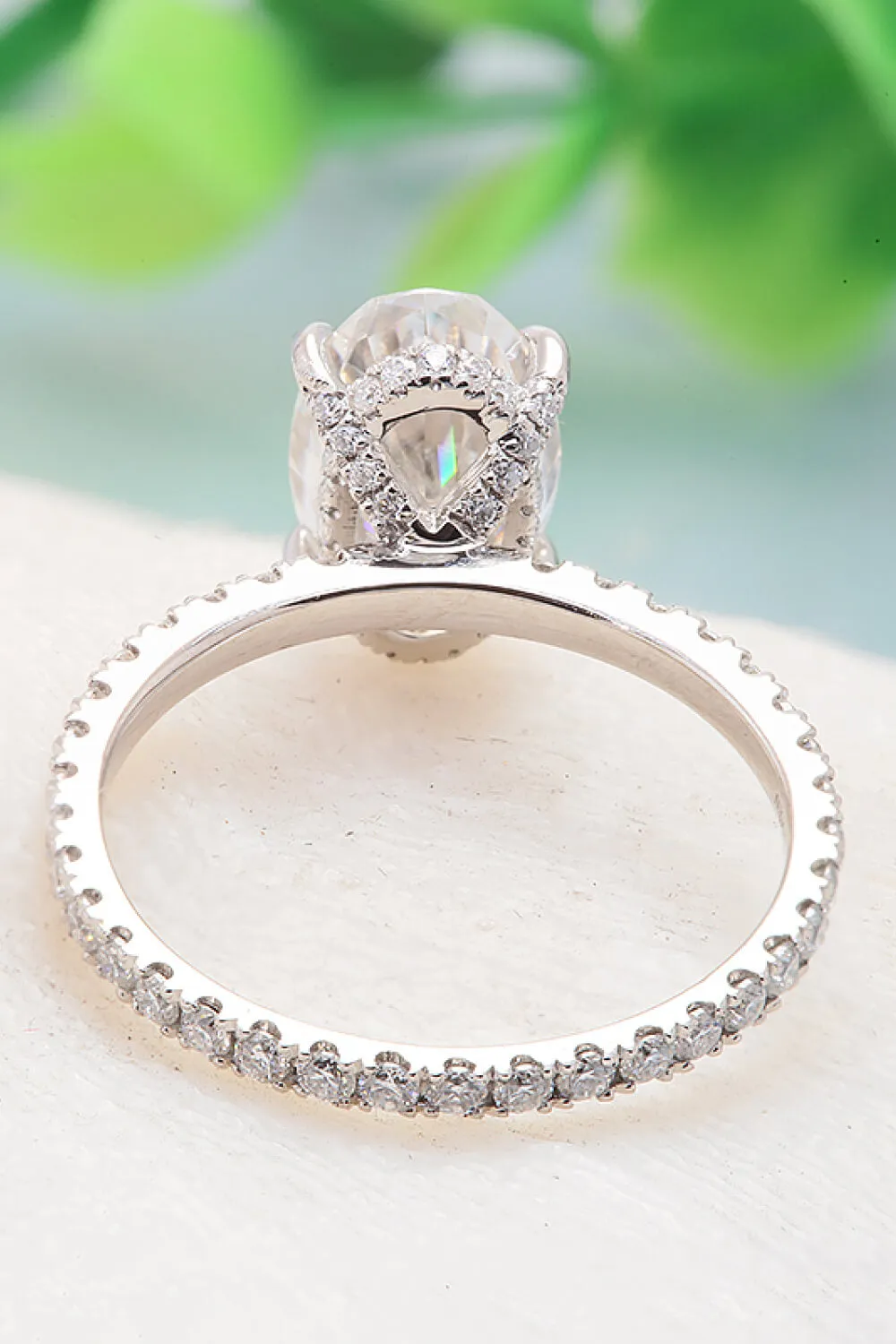 I Am Wealthy 14K White Gold 2.5 Carat Moissanite 4-Prong Ring