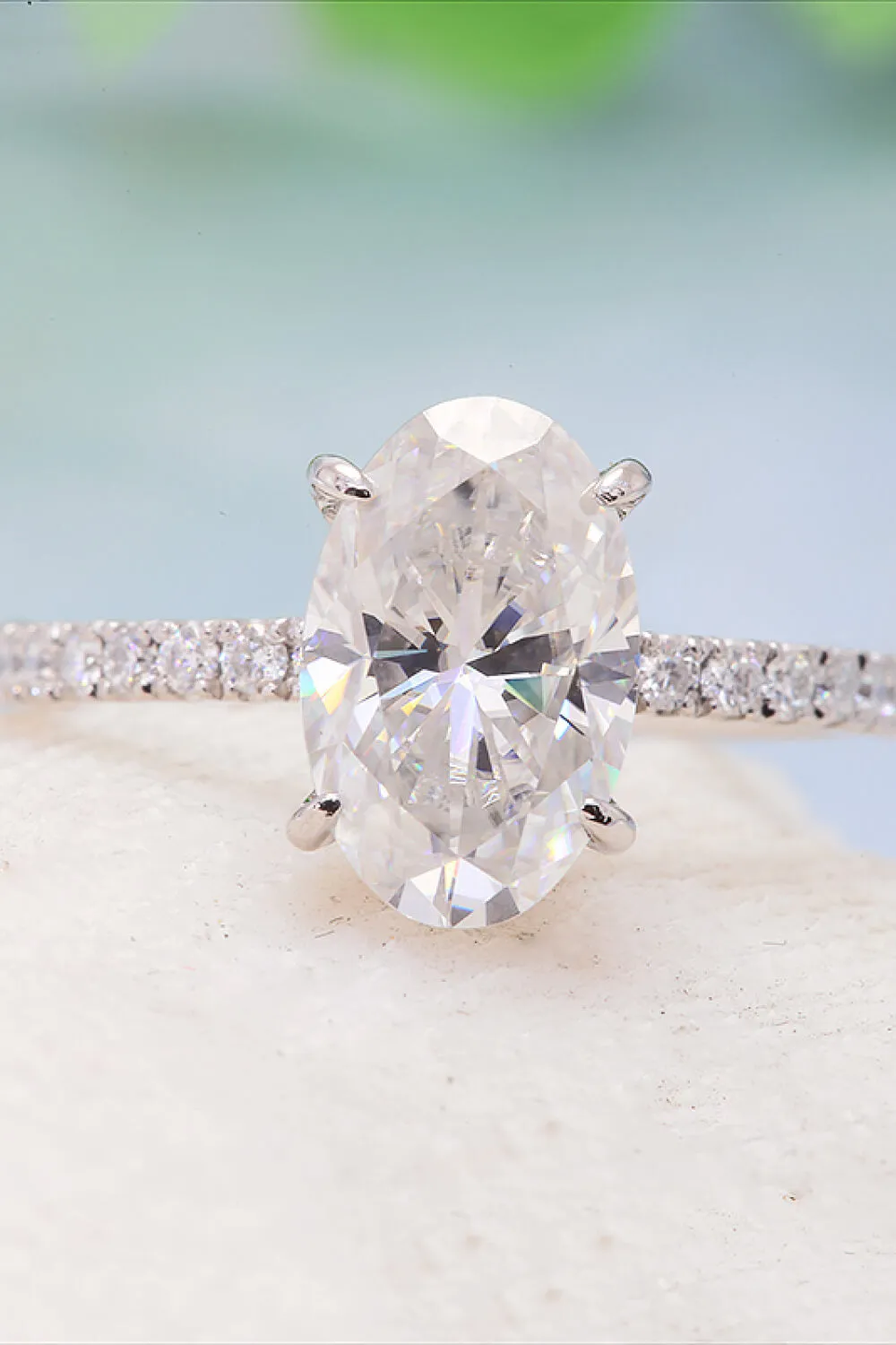 I Am Wealthy 14K White Gold 2.5 Carat Moissanite 4-Prong Ring