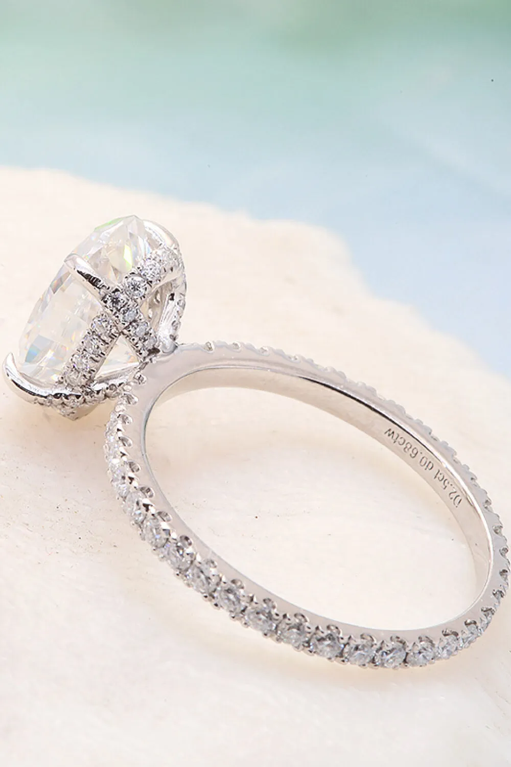 I Am Wealthy 14K White Gold 2.5 Carat Moissanite 4-Prong Ring