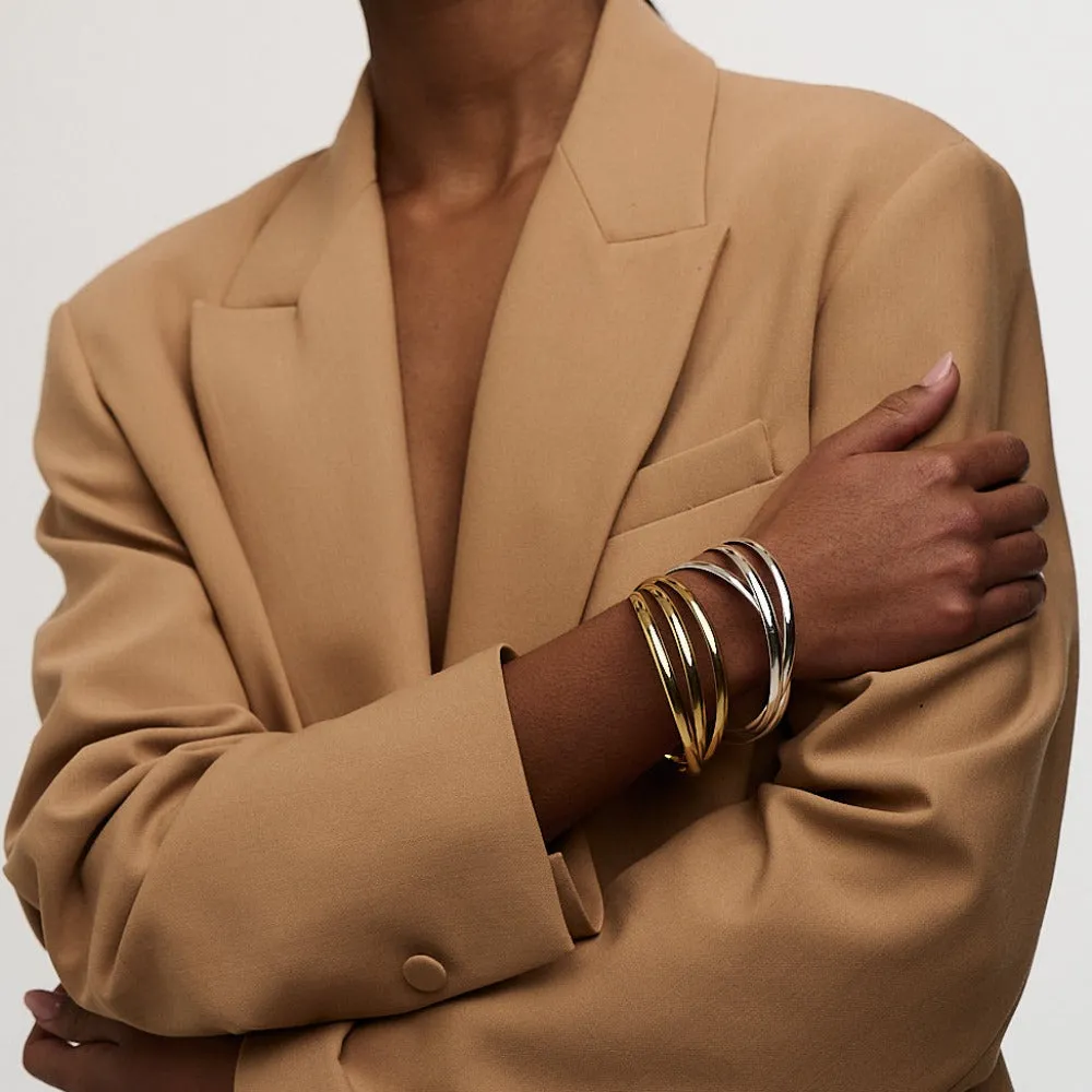 Interlocking Bangles - Gold