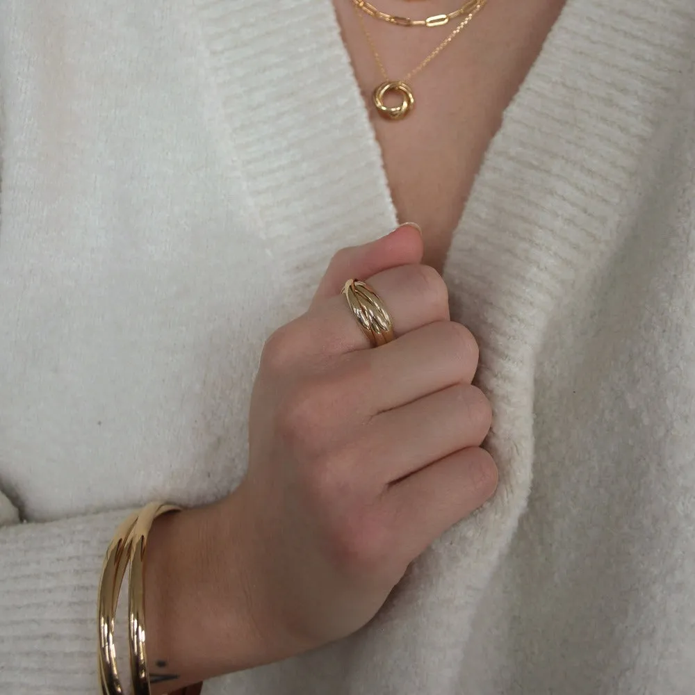 Interlocking Bangles - Gold