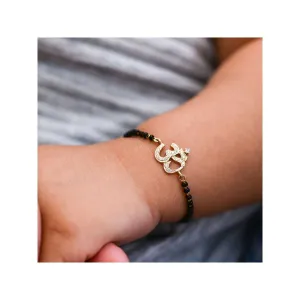 Kaj Fine Jewellery Baby OM Diamond Nazar Bracelet Bead in 14KT Yellow Gold