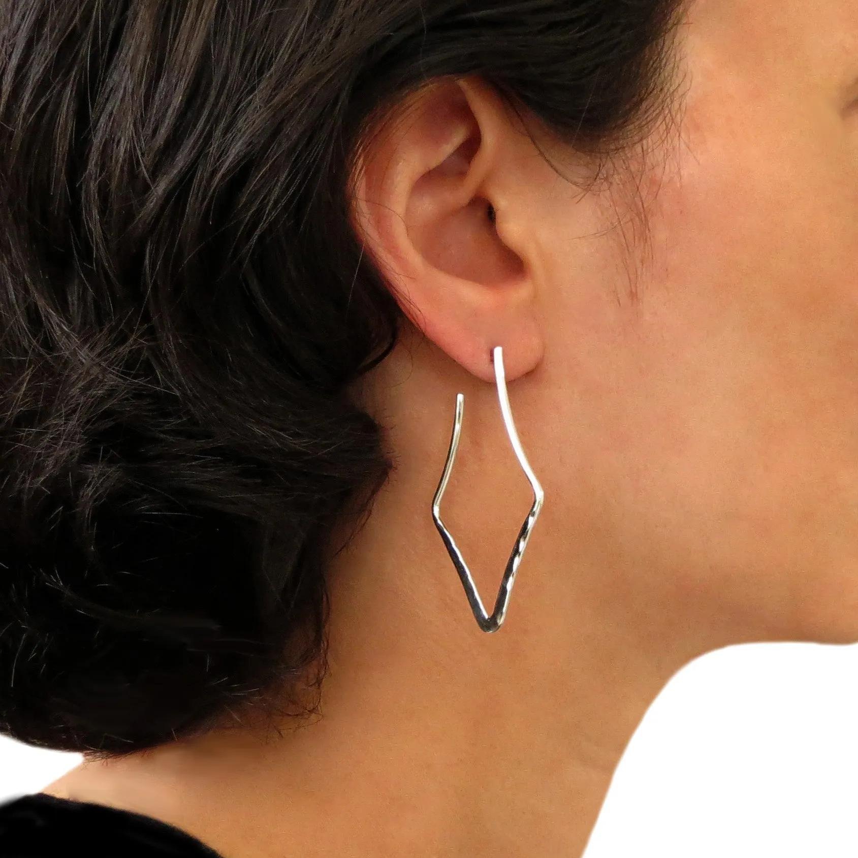 Large Silver Hoop Earrings