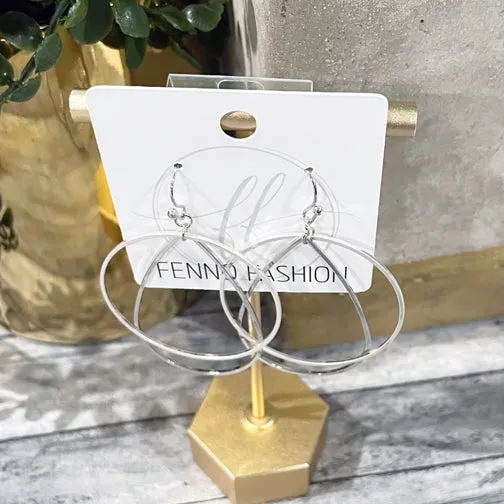 Layered Circle Lightweight Drop Earrings (SILVER OR GOLD)
