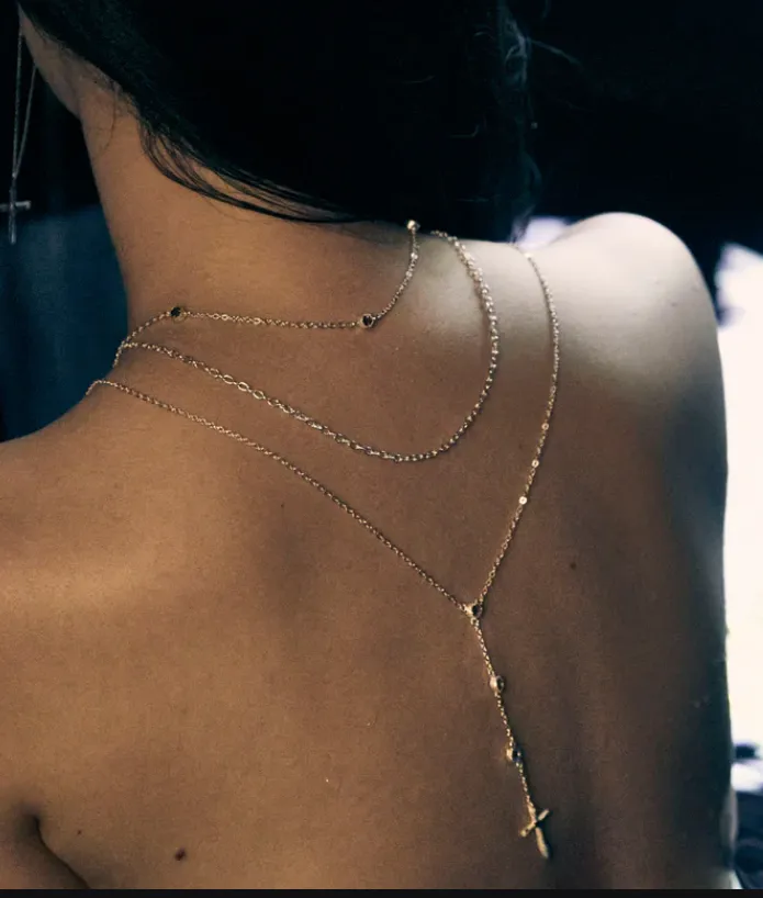 Lee Brennan design SMOKY QUARTZ   cross necklace