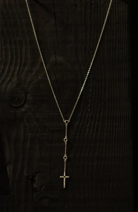 Lee Brennan design SMOKY QUARTZ   cross necklace