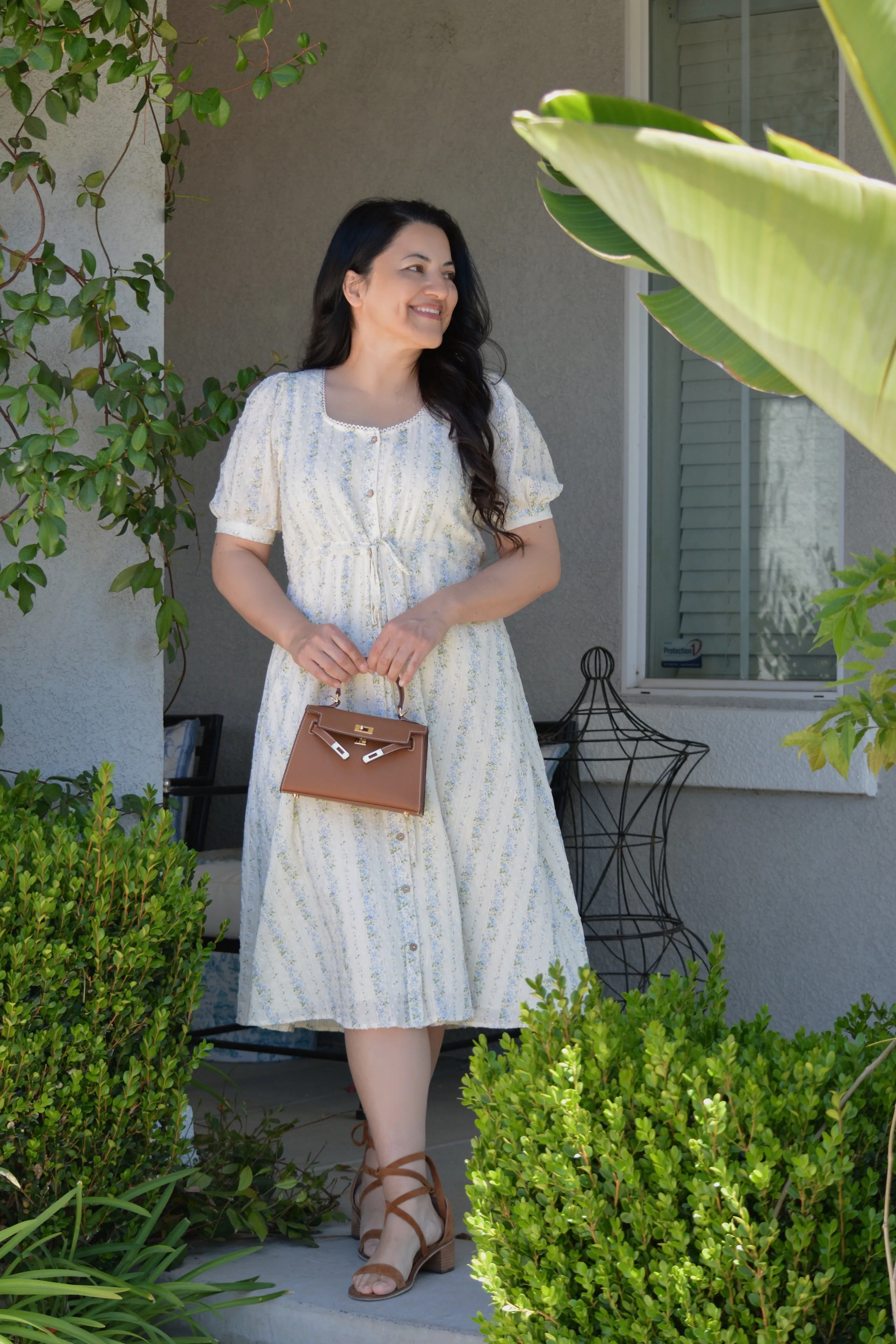 Lois Blue Floral Embroidered Dress