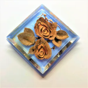 Lucite Vintage Floral Brooch