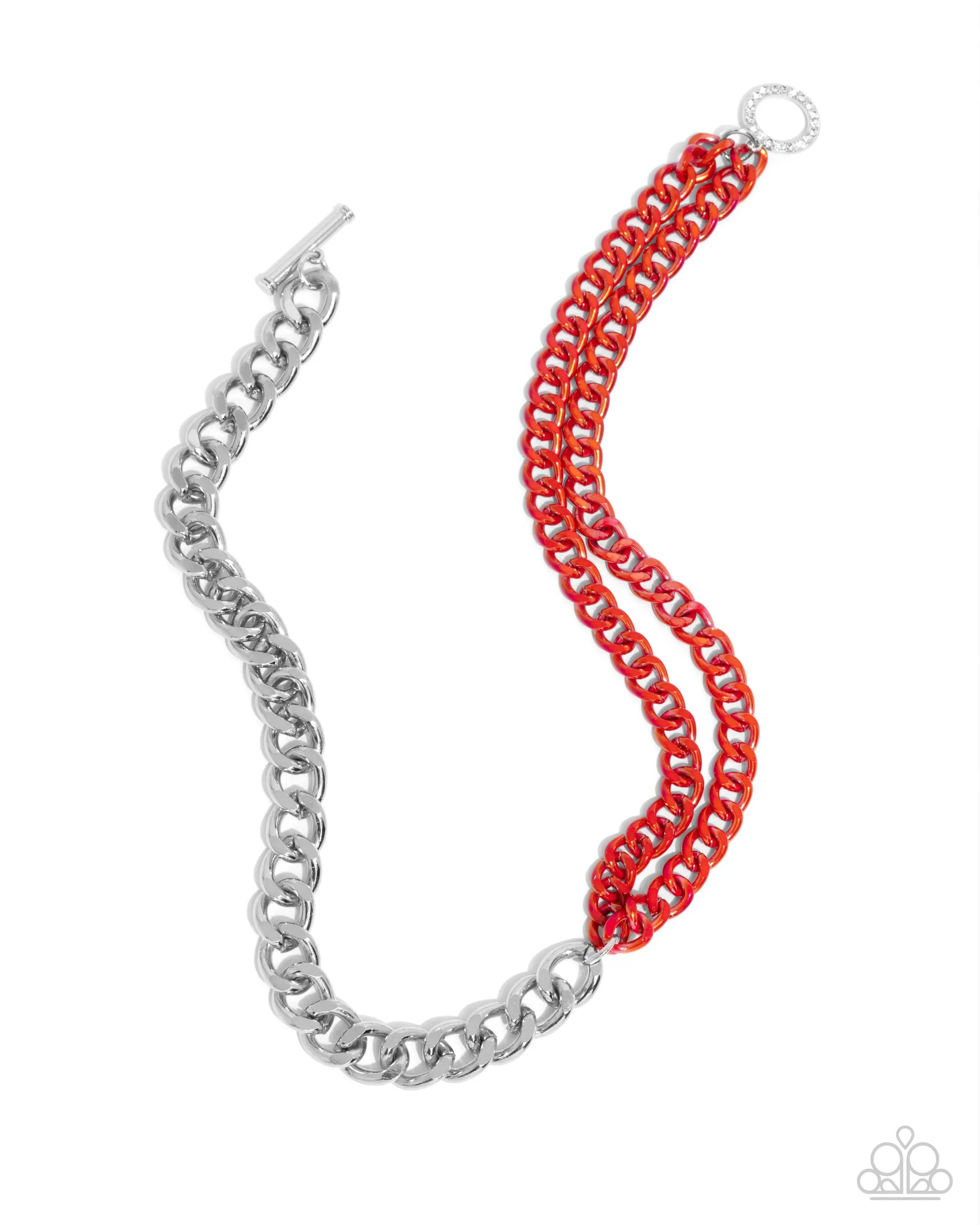 Necklaces Iridescent Icon - Red SET