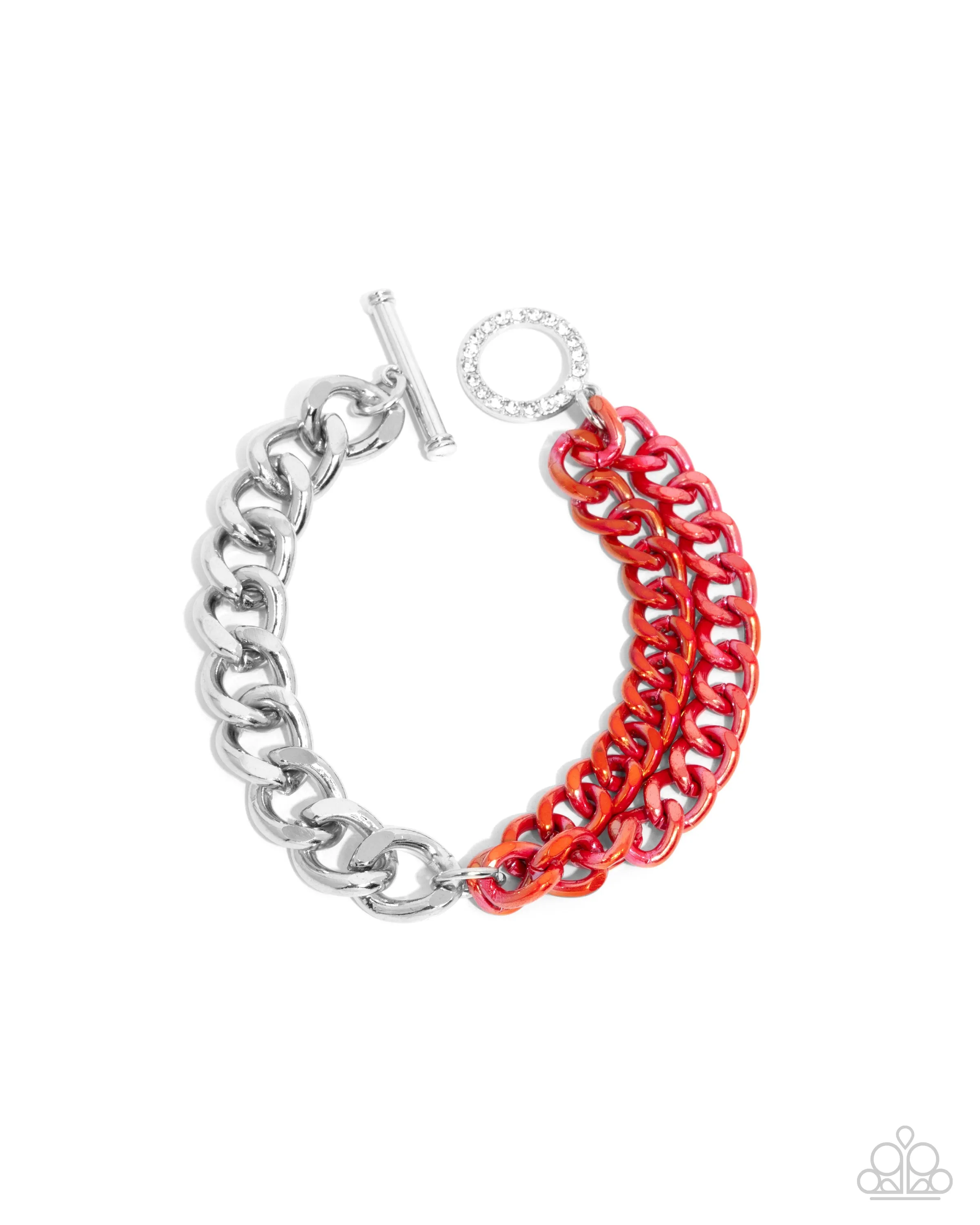 Necklaces Iridescent Icon - Red SET