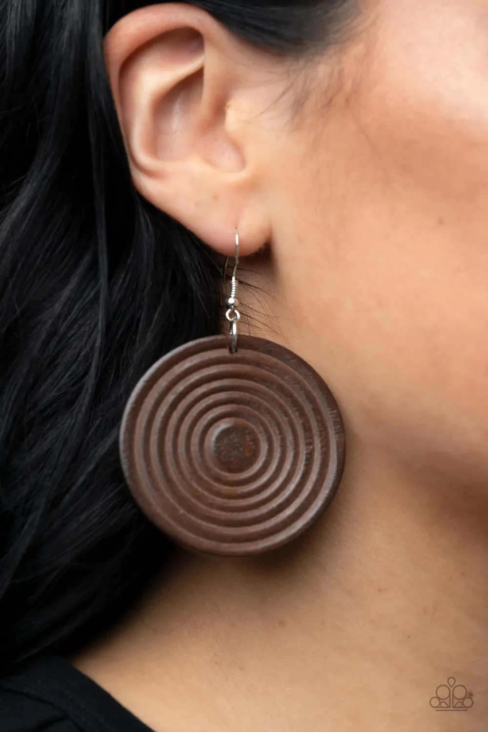 PAPARAZZI Caribbean Cymbal - Brown EARRINGS