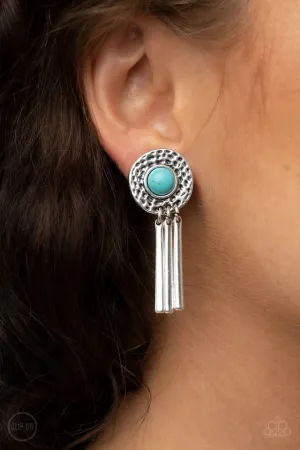 Paparazzi Earring ~ Desert Amulet - Blue