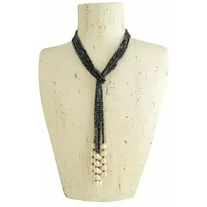 Pearl Crystal Lariat