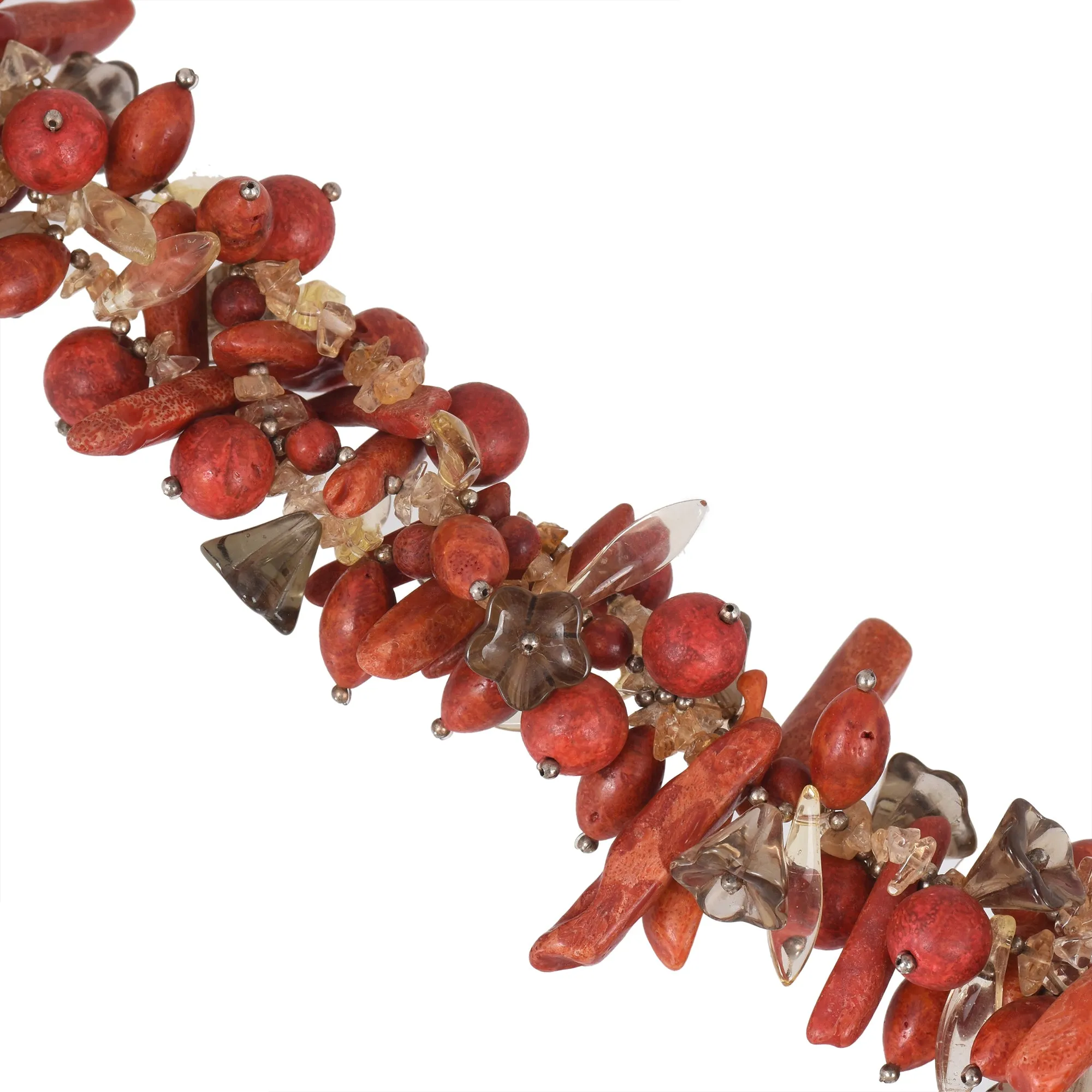 Red Gemstone Beaded Designer Necklace