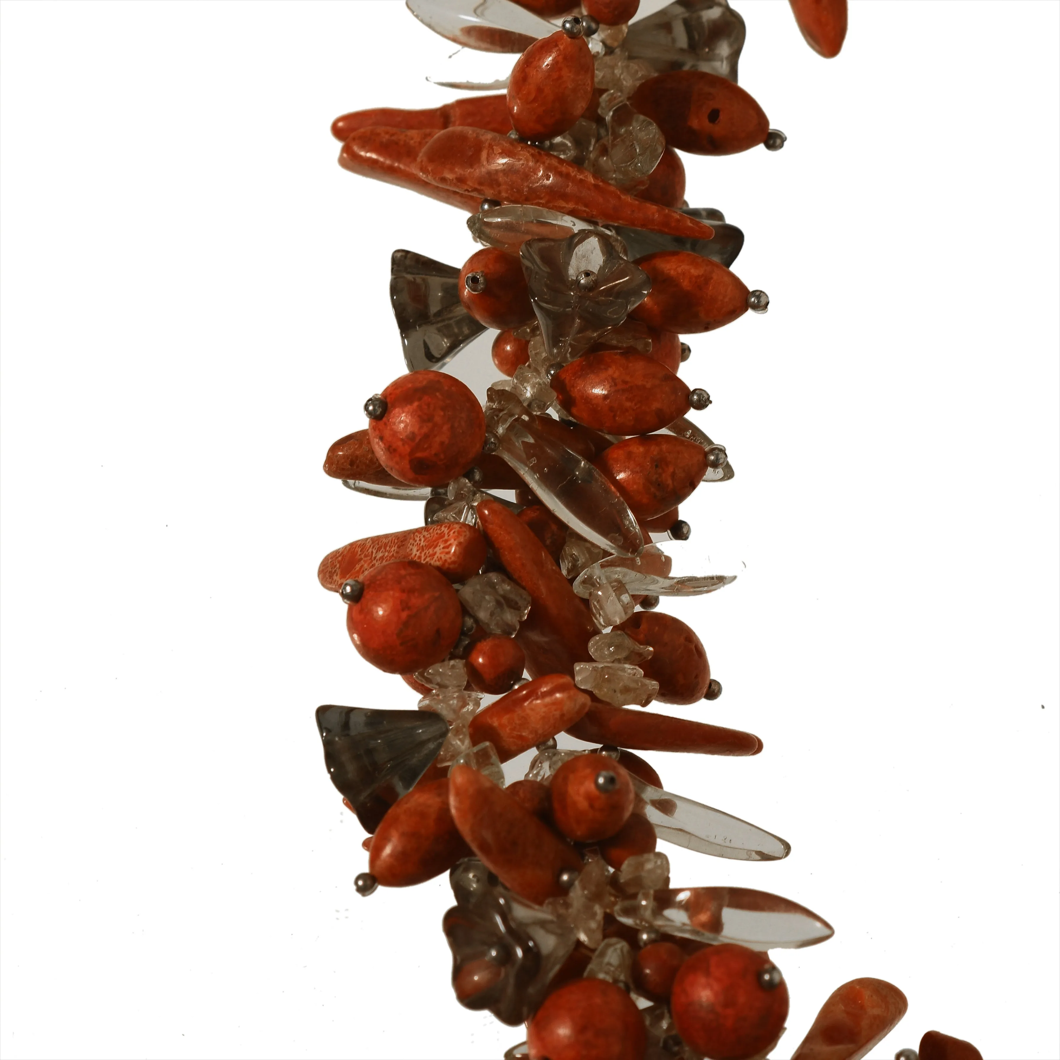 Red Gemstone Beaded Designer Necklace