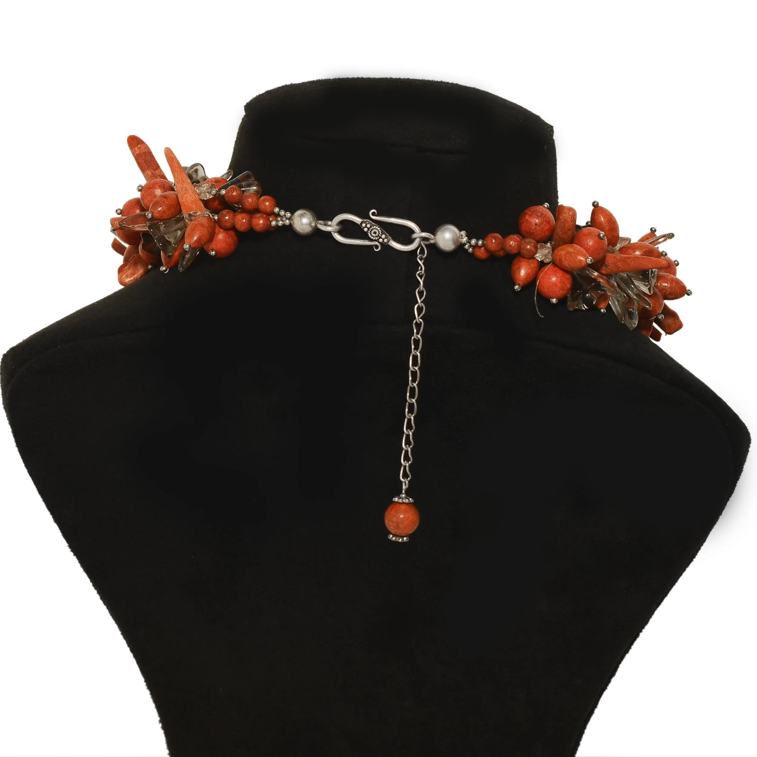 Red Gemstone Beaded Designer Necklace