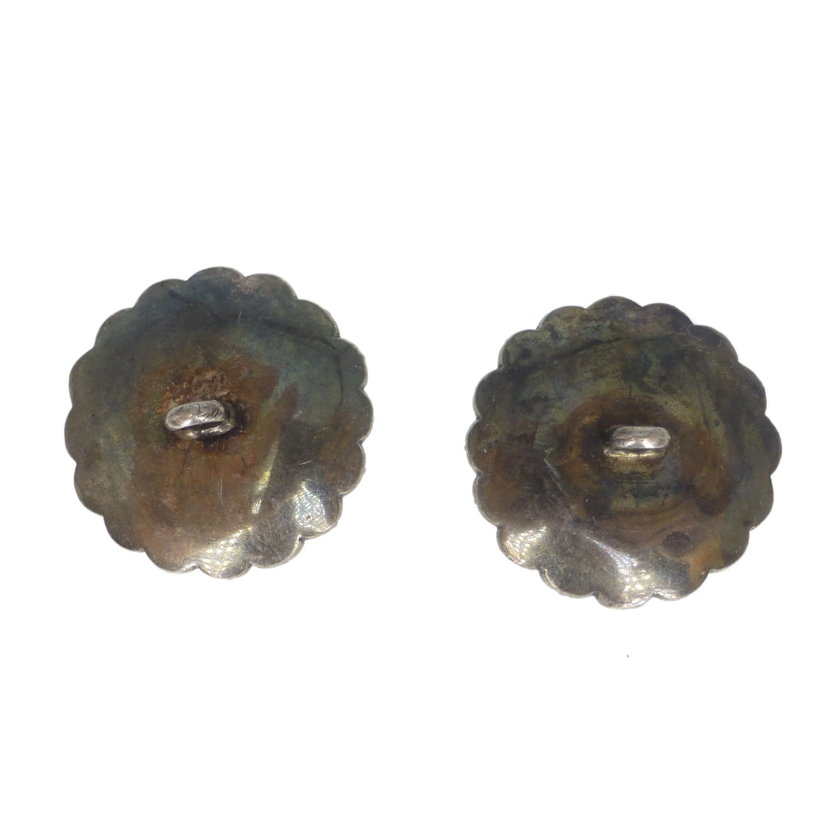 Reserved | Antique Georgian Black Dot Paste Opaline Silver Buttons