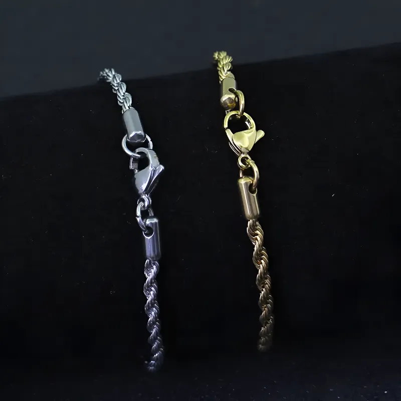 Rope Bracelet - 4mm Silver