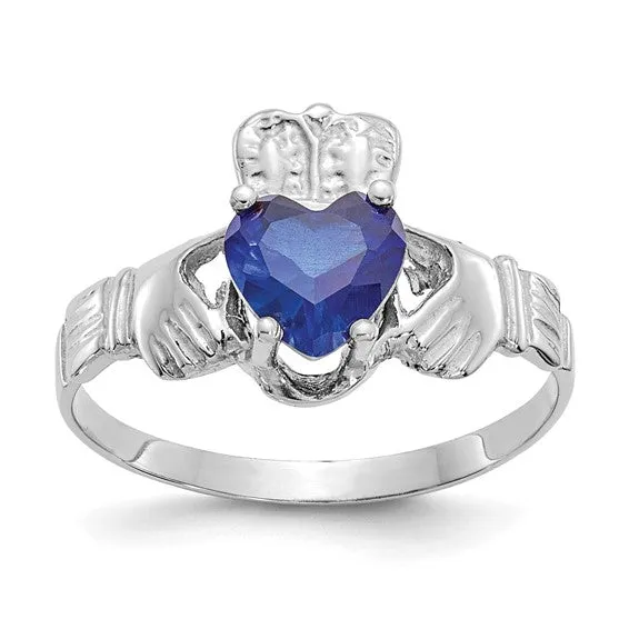 Sapphire Claddagh Ring - September