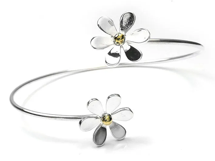 Silver Earrings - Large Flower
