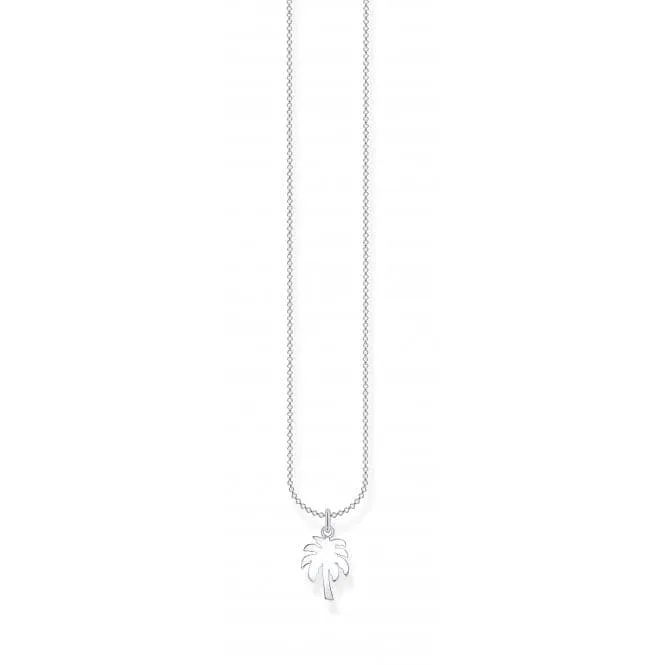 Silver Palm Tree Necklace 45cm KE2056-001-21-L45v