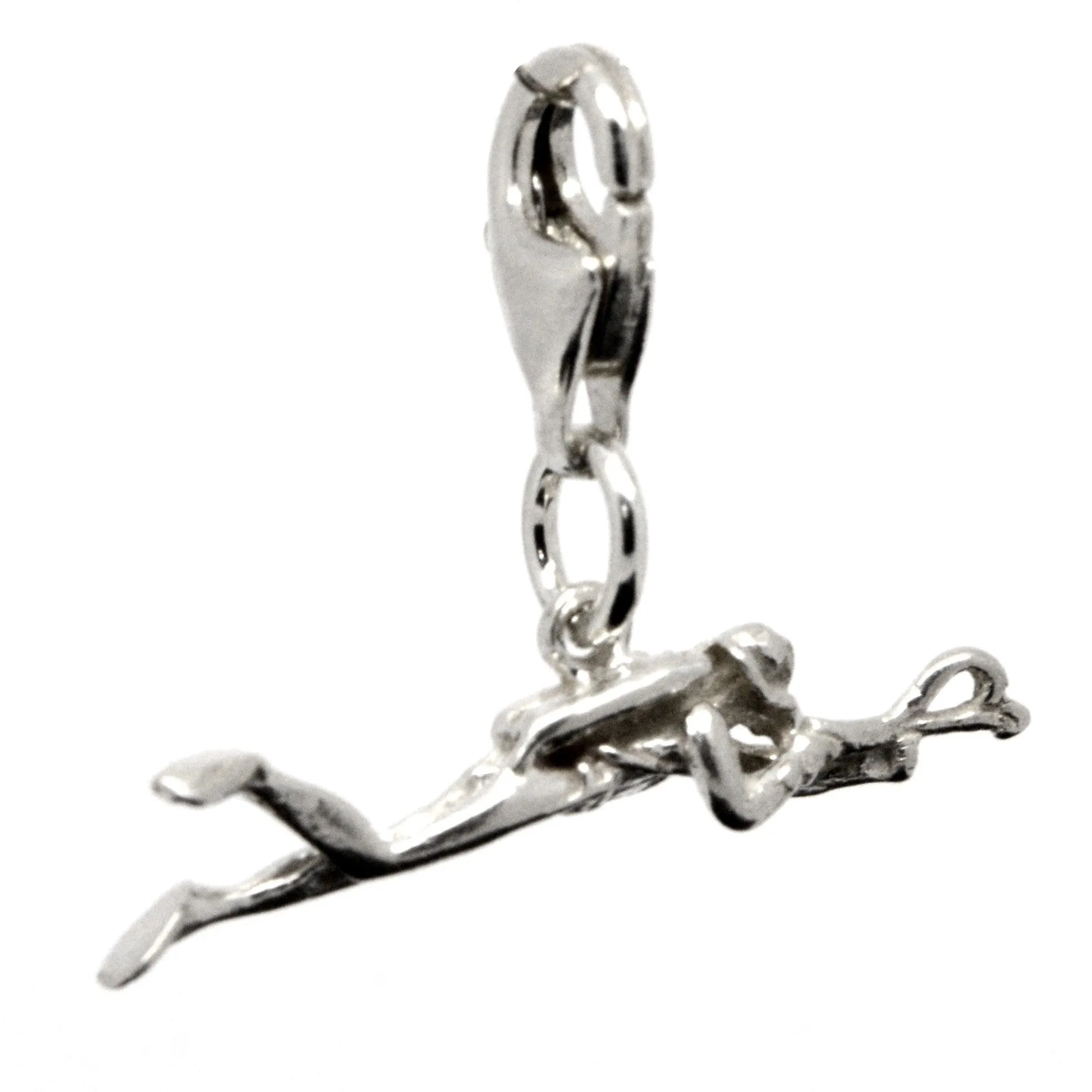 Silver Scuba Diver Charm