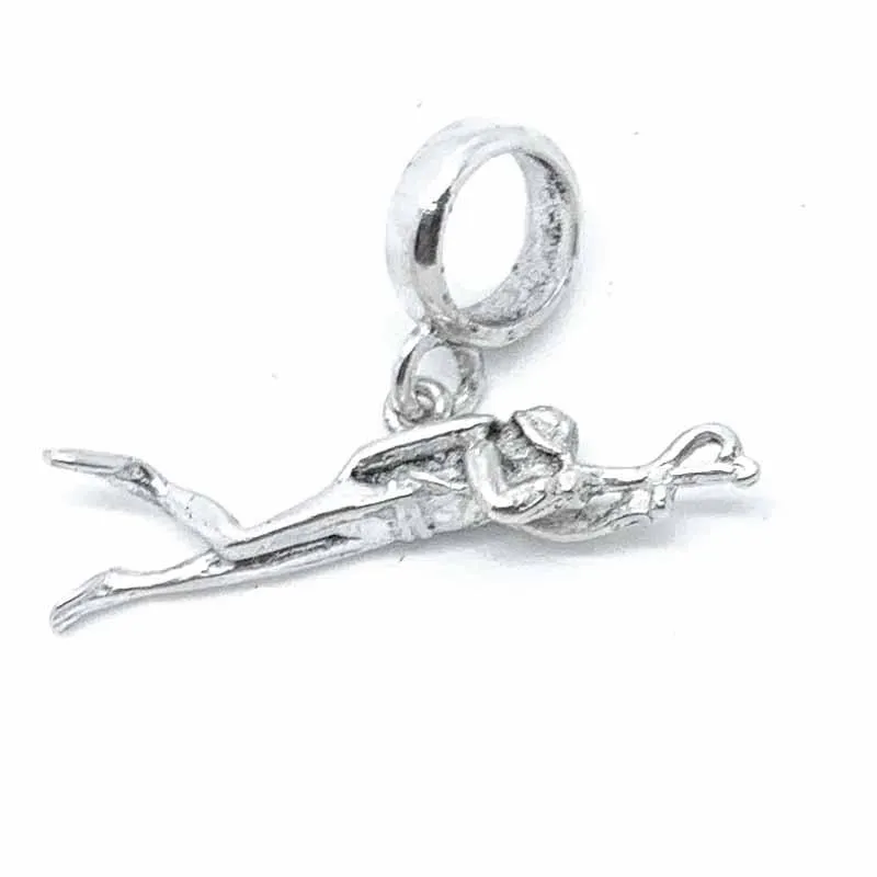 Silver Scuba Diver Charm