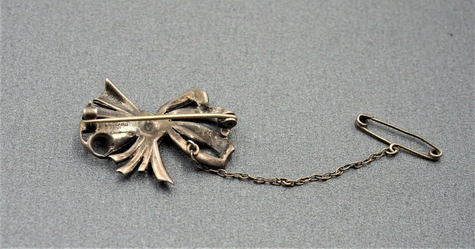 Sterling Silver Marcasite Bow Brooch