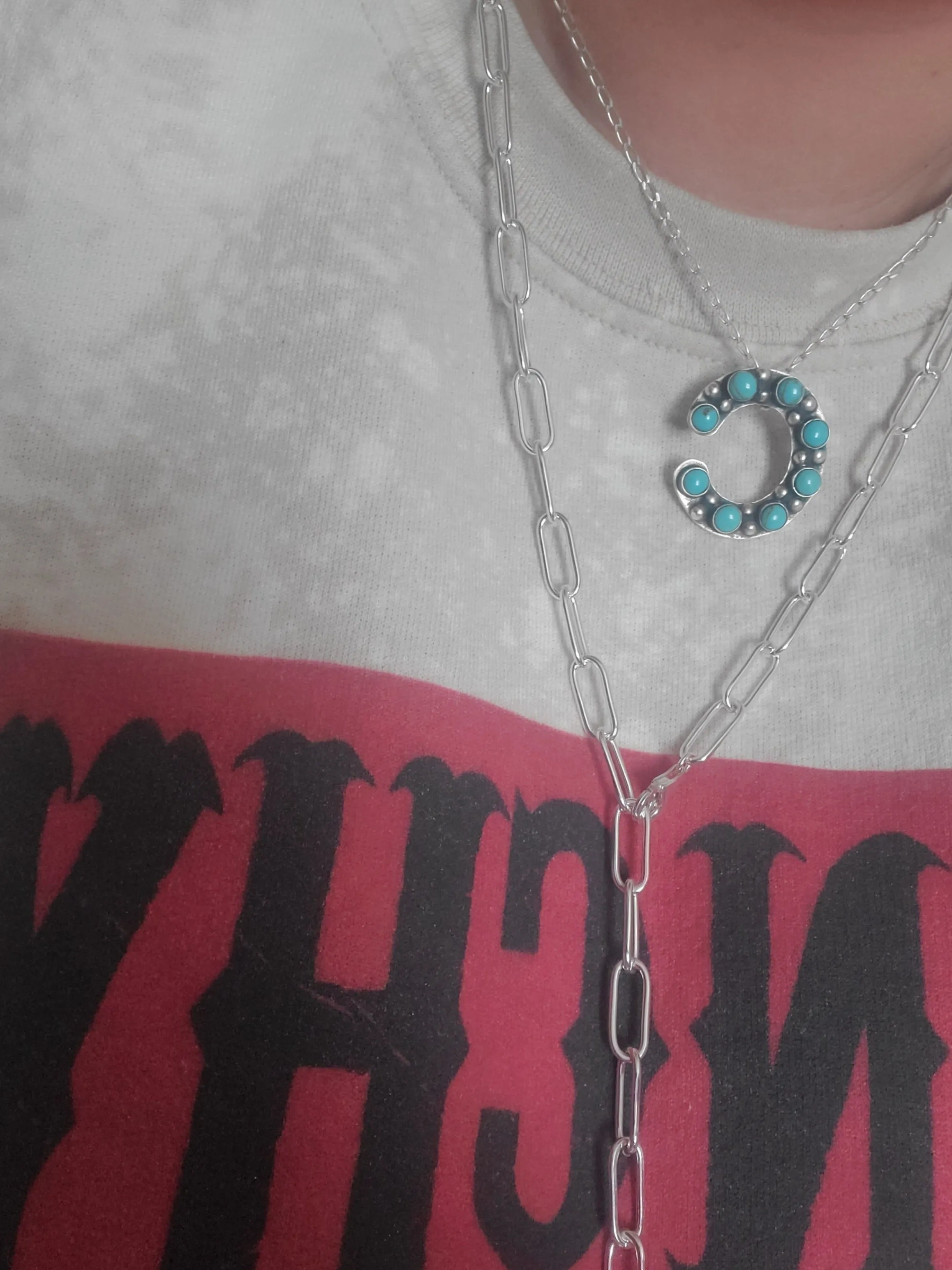 Sterling Silver Paper Chain Necklace