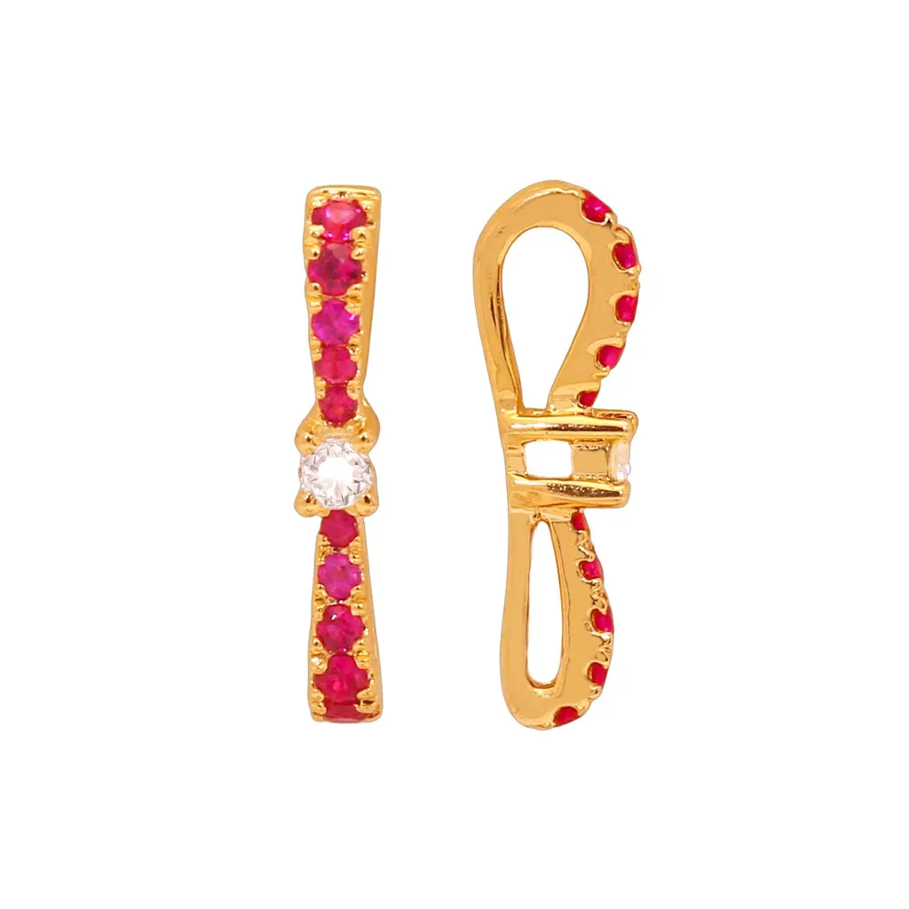 TAKA Jewellery Ruby Diamond Pendant 9K Gold