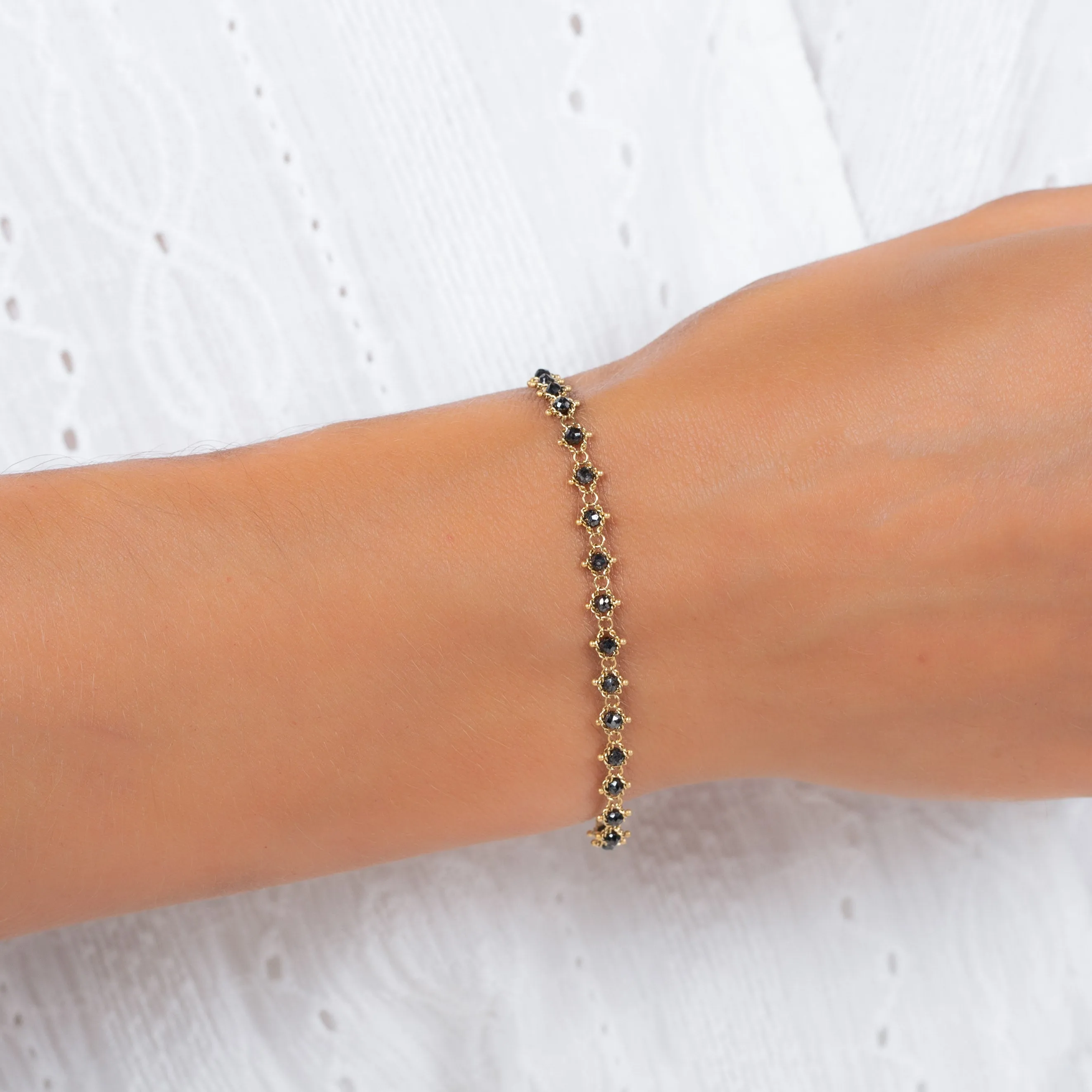 Textile Bracelet in Black Diamond
