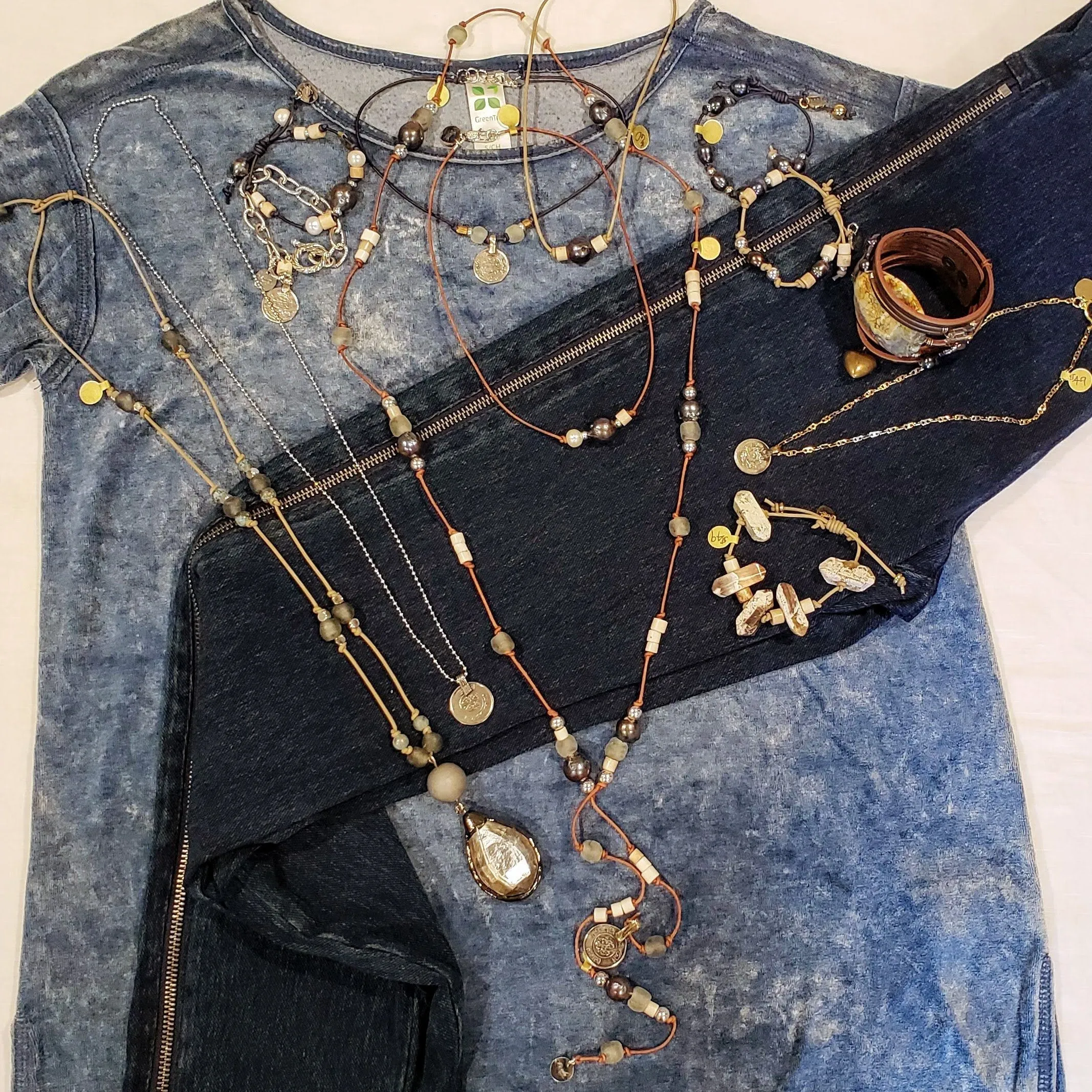 Vintage Coin On Ball Chain Necklace