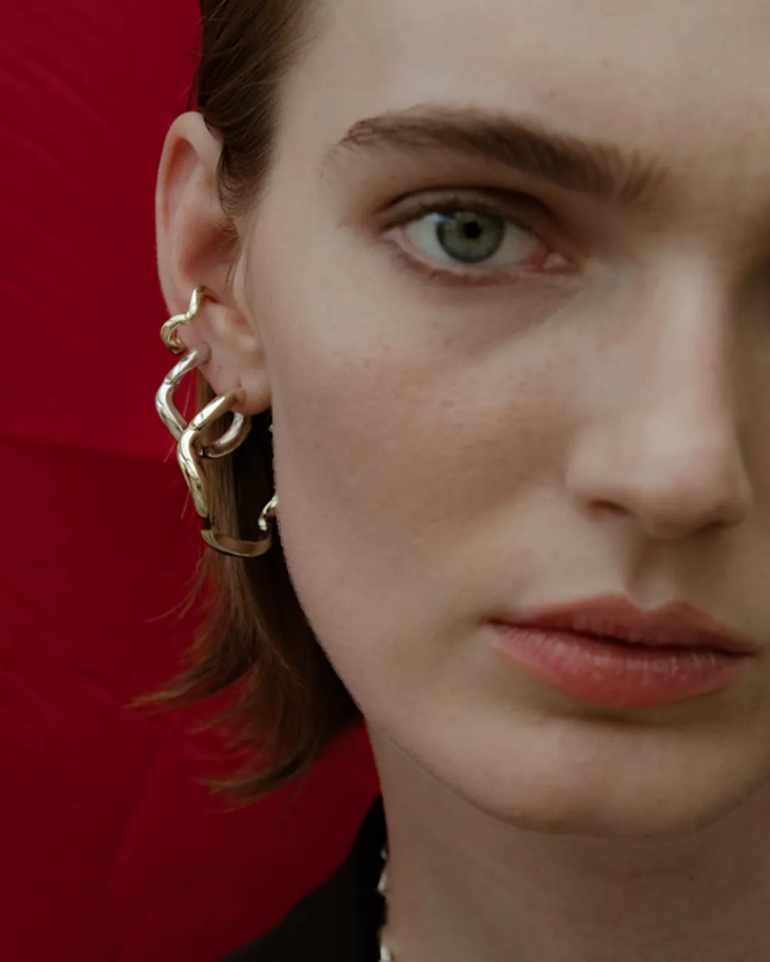 Wave Hoop Earrings - Small   Large
