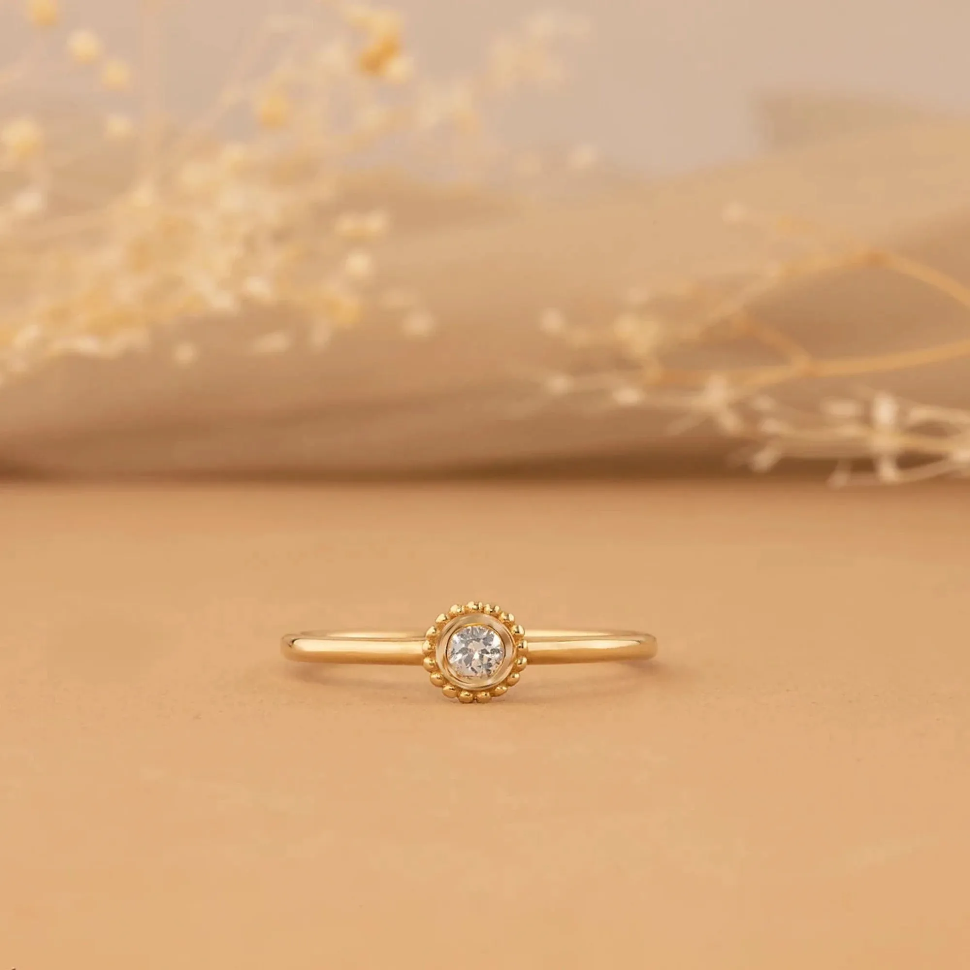 White Sapphire Art Deco Ring, Winnie