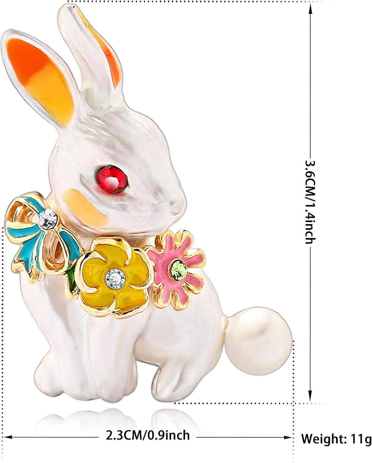 Women Classical Animal Wreath Rabbit Brooches for Easter Floral Cute Bunny Brooch for Girl Enamel Pin Corsage Scarf Clips